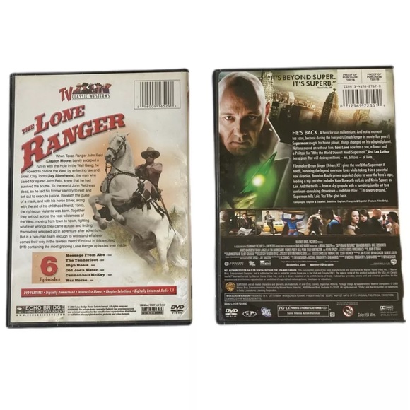 Superman Returns Widescreen PLUS The LONE RANGER 6 EPS Classic TV Westerns DVDs - Picture 2 of 2
